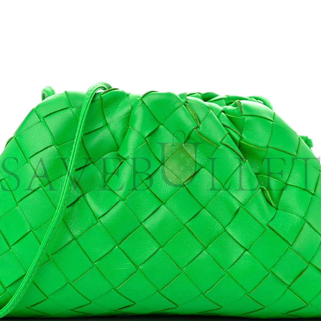 bo*te*ga Ve*ne*ta nappa intrecciato the mini pouch clutch parakeet (22*13*6cm)